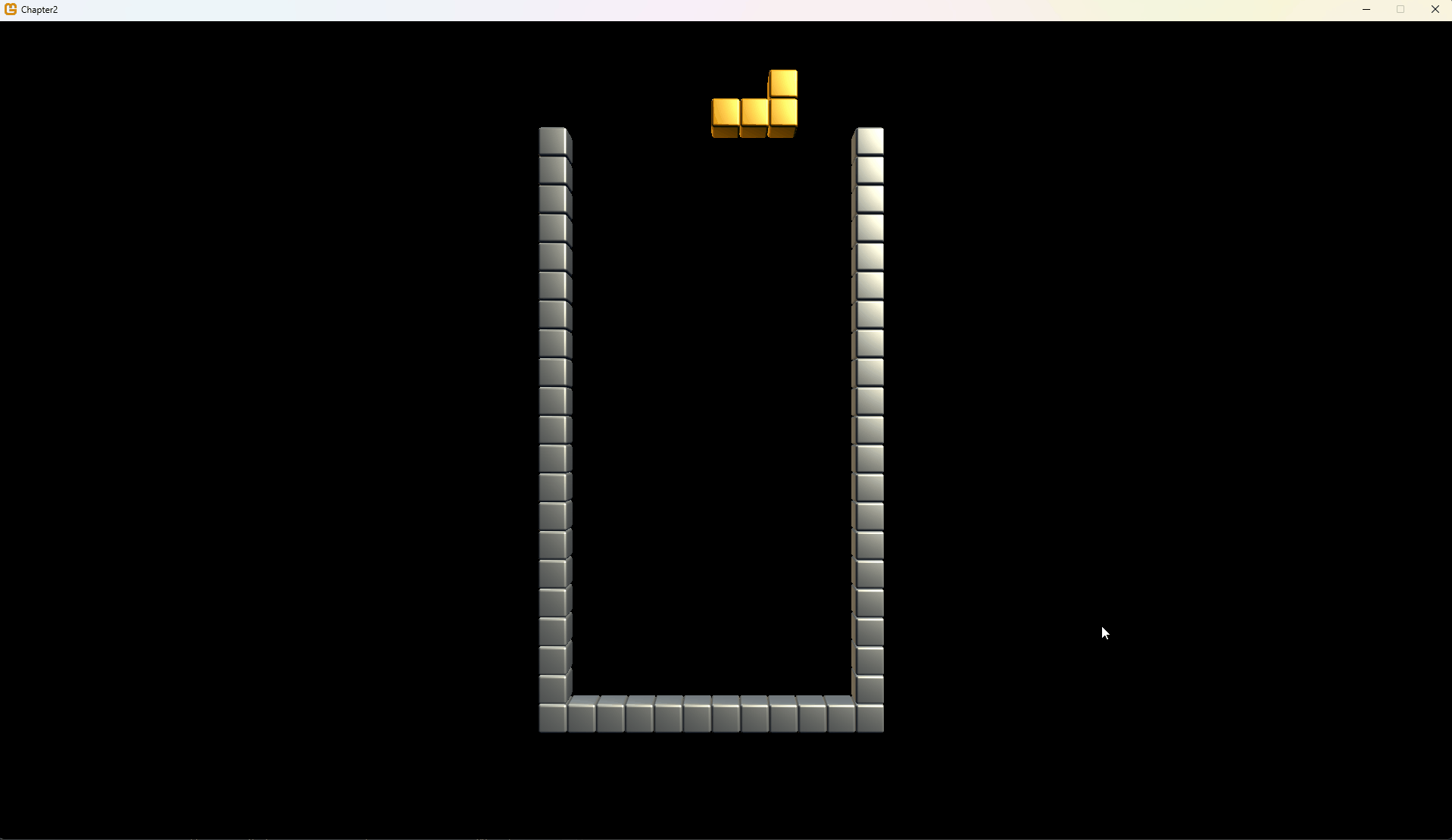 A piece moves left and right and rotates