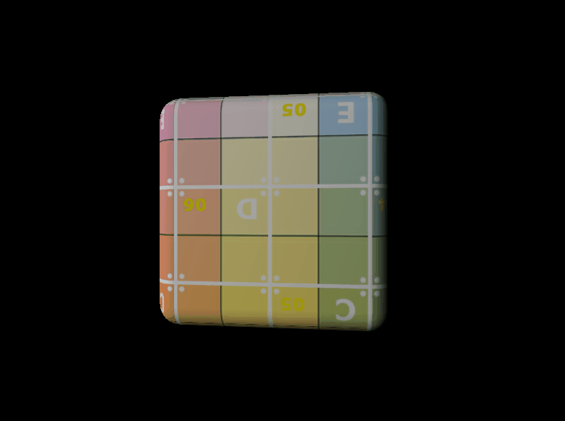 Rendered cube with texture applied