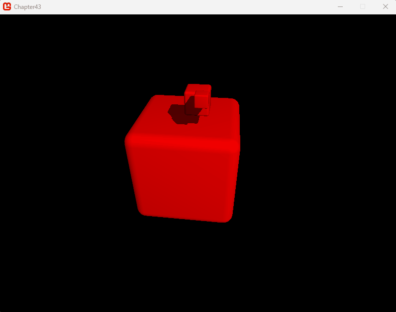 Three cubes with shadows being cast on them