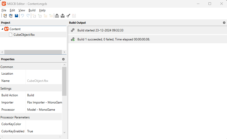 Cubeobject in the content pipeline tool
